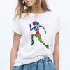 T-shirt Femme 2022T-shirts pour femmes Aquarelle Gymnastique Art Print Coton Tee-shirt Femme Summer Fashion Shite T Gymnaste Cadeau