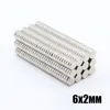 Hurtownie - W magazynie 200 sztuk Silne Round NDFEB Magnesy Dia 6x2mm N35 Rare Earth Neodymium Stały Craft / DIY Magnes