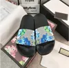 Designer homens mulheres sandálias com caixa de flor correta saco de poeira sapatos Snake impressão slide verão largo deslizamento liso tamanho 35-48