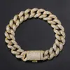 Bracciale da uomo Hip Hop Collana 1618202224 pollici Catena cubana 5A Cubic Zirconia Collane di pietra Uomo039s Braccialetti da 78 pollici Uomo 14411739