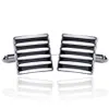 Enamel stripe cufflinks fashion business shirt suit cuff links button for men dress fashion jewelry will and sandy new