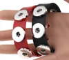 Bracelets à boutons-pression en cuir PU pour femmes, 14 couleurs, haute qualité, bijoux à boutons-pression de 18mm, vente en gros, 2021