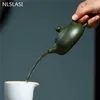 NLSLASI Çin Yixing Çaydanlık Mor Kil Filtresi Xishi Çaydanlıklar Güzellik Su Isıtıcısı Ham Cevheri Yeşil El Yapımı Çay Seti 200ml 210621