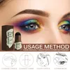 One Step Brow Stamp Shaping Kit Professionelles Augenbrauen-Gel-Stempel-Make-up-Tool mit 10 wiederverwendbaren Augenbrauen-Schablonen in 3 Farben