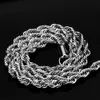 2022 NEW 2mm-5mm Stainless Steel Necklace Twisted Rope Chain Link for Men Women 45cm-75cm Length with Velvet Bag