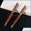 Supplies School & Industrialluxury Handmade Wooden Twist Business Office Medium Nib Ballpoint Pen Stationary Writing Tool X3Ue Pens Drop Del
