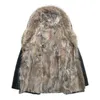 남자 재킷 남성 모피 코트 후드가있는 고품질 가죽 자켓 가을 겨울 패션 따뜻한 망 의류 windproof overcoat outwear