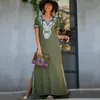 Dames badkleding vrouwen zwempak bedekken op kaftan lange jurk boho geborduurde korte mouwen strandkleding bikini body wrap pareo tunics strand dres dres