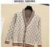 Brand ashion V-neck long-sleeved cotton knit sweaters women cardigan loose casual jacket sweater women's clothing women's Knit Coats Size S-4XL