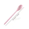 Candy Colors Plastic Spoon Children Fruit Cake Scoop Long Handle Coffee Stir Spoons Juice Milk Tea Spoons Kitchen Tableware BH6026 TYJ