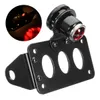 Luz trasera de matrícula LED de montaje lateral para motocicleta de 12 V con soporte Universal