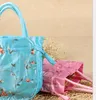 2021 fruits grands sacs-cadeaux de fête de mariage avec poignées porte-monnaie femme chinois soie cordon emballage sacs 22x22 cm 35 pièces/lot