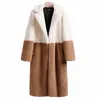 Moda inverno mulheres jaqueta de pele 5xl plus size solto longo sobretudo de pele de alta imitação de lã de cordeiro espessa casacos fêmea quentes G056 210927
