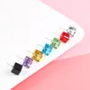 Stud Mode-sieraden Oorbellen Oostenrijkse Crystal Oor Studs Vierkante Stone Cube Earring 4/6 / 8mm Minimalistische vrouwen