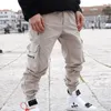 2021 Primavera Pista Casual Carga Calça Calças Calças Jogos Homens Harem Calças Multi Bolsos Streetwear Hippants Harajuku