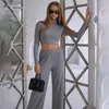 Two Piece Sexy Club Winter Outfits For Women Tracksuit 2 Pc Sets Womens Joggers Sweat Suits Designer Clothes Lounge Wear 21391S 210712