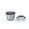 Reusable Stainless Steel Nespresso Refillable Capsule 2 In 1 Usage Recargables Essenza Mini Pixie Inissa Coffee Filter Drippers 211008