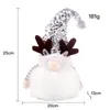 Işıklı Noel GNOME Süsler El Yapımı Sequins Şapka Peluş Yüzsüz Elf Bebek Tatil Partisi Ev Masa Dekoru XBJK2111