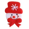 Décorations de Noël 5pcs joyeux ornement flanelle bonhomme de neige accessoire artisanat année bricolage père noël pendentifs ameublement décoration d'arbre