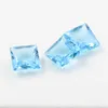 VVS Grade Natural Topaz Gemstone 8mm Princess Square Cut Light Blue Topaz Loose Gemstone H1015