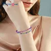 Btone 2mm Bracelet Mixte Lapis Turquoise Bracelet Pierre Naturelle pour Femme