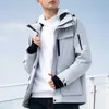 Uleemark Mäns Jacka Lättviktig Vattentät andningsbar windbreaker med avtagbar hooded för utomhus klassisk multifickor coat 211009