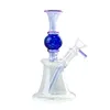 Heady Glass Water Bongs Ball Shape Bong Right Perc DAB Rig Rig Rigrör 14mm Joint Rökning Rör N Hål Perc Rig Oljebägare Bowl Partihandel