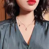 Koreansk Trendy Elegant Grön Kristallimitation Pearl Chokers Halsband för kvinnor Vattendroppe Hängsmycke Halsband Smycken