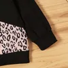 Baby Toddler Leopard Print Ruffled Splice Pullover 21052802389054