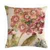 Cushion/Decorative Pillow Linen Blue Red Flowers Sofa Decorative Cushion Cover Pillowcase 45x45 Throw Home Decor Pillowcover