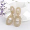 Boucles d'oreilles en acrylique ovale géométrique romantique pour femmes couleur vive grande déclaration en résine boucles d'oreilles pendantes bijoux de fête Brincos