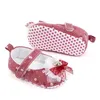 Pierwsi Walkers 0-12m Born Baby Shoes Infant Girl Lace Bowknot Flower Spring Crib