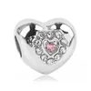 Yeni Moda 925 Ayar Gümüş Gevşek Boncuk Charms Kadın Için DIY Aşk Kalp Fit Pandora Bilezikler Bayanlar Hediye Kutusu Ile Lüks Tasarımcı Takı
