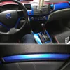 Bilstyling 3D 5D Carbon Fiber Car Interior Center Console Color Change Molding Sticker Decals för Honda Civic 2012-2015260C