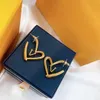 Modedesigner Luxurys Ohrringe Hohe Qualität Brief Gedruckt Ohrstecker Klassische Gold Herzform Hoop Ohrring Für Frauen Geschenk Ohr296m