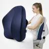 Almofada de apoio lombar de espuma viscoelástica para as costas Massagem na cintura Travesseiro ortopédico para cadeira de escritório para aliviar a dor Cóccix Almofada para assento de carro 210716
