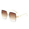 Luxe designer heren mode zonnebril voor vrouwen mannen hars lens semi-ridless unisex zonnebril oversize anti UV400 JC7170