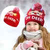 Chapéu luminoso colorido do Natal chapéu de Natal de malha chapéu do Natal do homem velho para adultos e crianças do ano novo das crianças