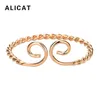 Gold Monkey King Bracelets Bangle Korean Fashion Ribbed Open Cuff Loves Couples Bracelet Jewelry Accessories for Wholesale Q0719