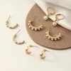 Stud 2021 Trend moda Pearl Geometryczne małe zestawy kolczyków nieregularne dla kobiet akcesoria biżuterii