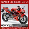 Corpo stampo ad iniezione per HONDA CBR 600 RR F5 CC 600F5 CBR600RR 03 04 Carrozzeria 71No75 CBR600F5 CBR 600RR 600CC Stock rosso 2003 2004 CBR-600 CBR600 RR 03-04 Carenatura OEM