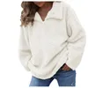 Sweats à capuche pour femmes Sweatshirts pour femmes 2022 hiver polaire Sweatershirt Sherpa surdimensionné long moelleux automne vêtements chauds femme pardessus #8