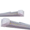 V-Shaped 4ft 5ft 6ft 8ft Cooler Door Led Tubes T8 Integrated 2 4 6 Row Leds Shop Lights 100-305V Lamp Stock In US AC 110-277V 25PSC USALIGHT