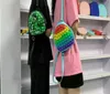 19CM Rainbow Tie Dye Fidget Backpack Popet Bubble Toys Bag Push Pop Bubbles Purses Kids Adult Sports Casual Shoulder Bags Handbag Tote