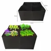 Plantadores pots plantador vegetal cultivar bolsa de jardim bolo anti-corrosão ao ar livre não tecido sem tecido de mâmbar galone maçaneta de morango quadrado