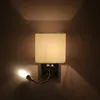 WALL LAMP 2 LIGHTS 2 스위치 LED LED 침대 옆 램프 라이트 홈 포커스 독서 스윙 암 라이트 Sconces 321I