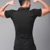 Shirt Sport Hommes Homme Fitness Courir respirant Tshirt sèche rapide T-shirt de sport en plein air Jogging Sportswear Men Short Shirts 2018