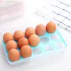 NEW15 Grids Plastic Egg Boxes Refrigerator Food Fresh Storage Box Shatter Eggs Resistant Organizer Container Kitchen Tools LLB10095