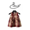 Kinderen jurk voor meisjes zomer peuter kleding plaid gestreept merk print casual katoen vestioden jurk voor 1-5 jaar Q0716