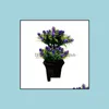 Kränze Festliches Partyzubehör Hausgarten-Set Künstliche Blume Mti-Color Realistischer Simulationsstrauß Gefälschte Pflanzen im Topf für Tisch-Schreibtisch-Deko